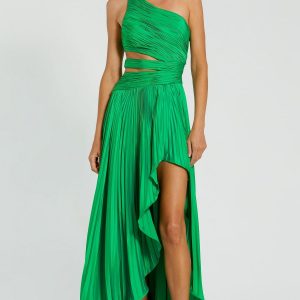 High-Low Pleated Formal Dress: Mac Duggal 49837