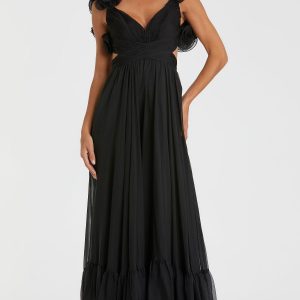 Mac Duggal Empire-Waist Cut-Out Formal Dress 67911