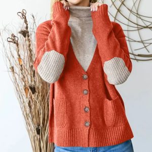 Heimish Full Size Long Sleeve V Neck Button Down Cardigan