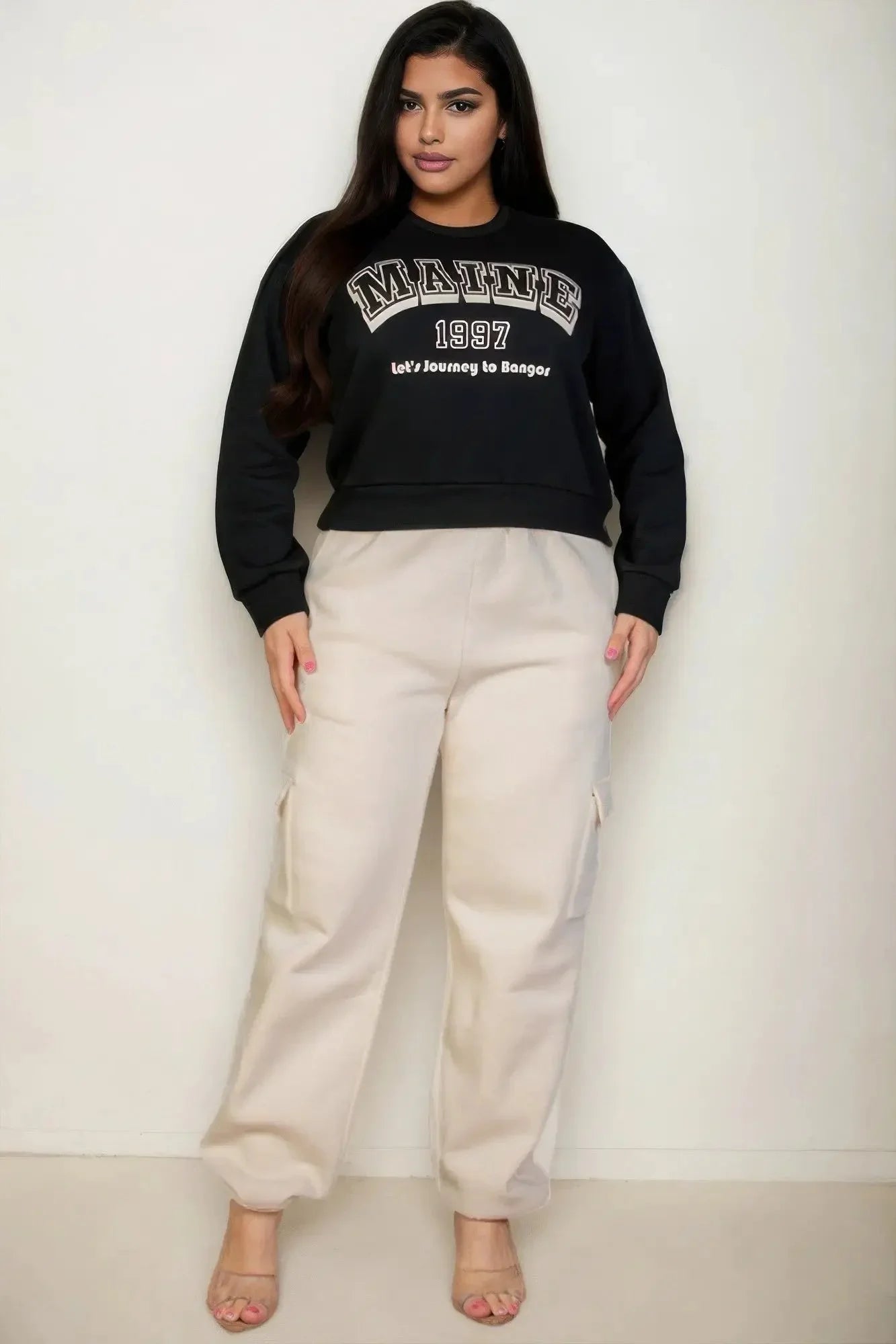 Plus Size Graphic Drop Shoulder Sweatshirt - Image 2