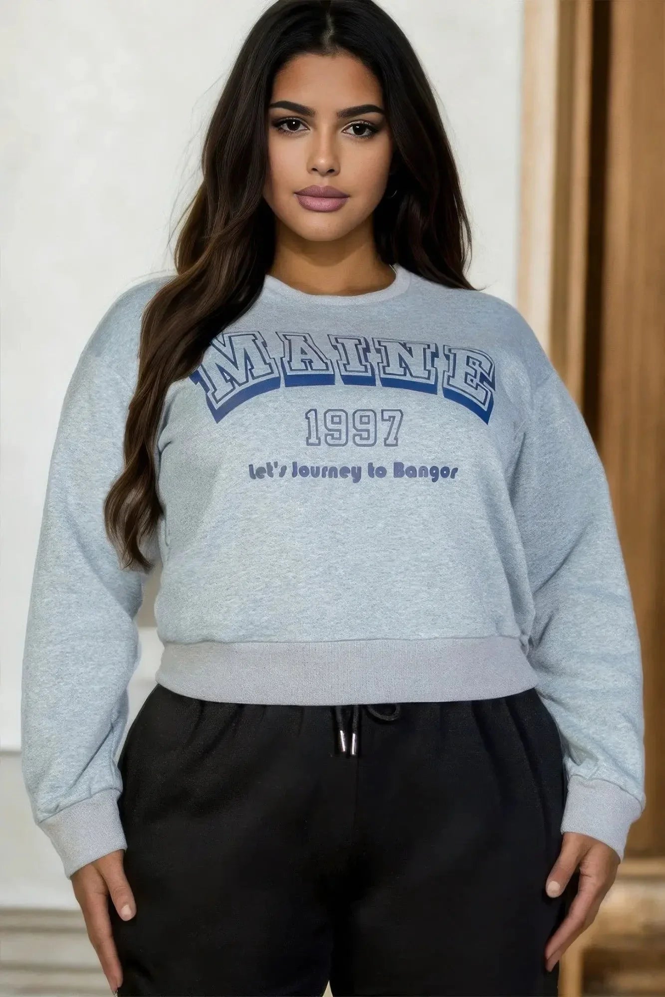 Plus Size Graphic Drop Shoulder Sweatshirt - Image 5