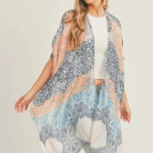Allover Mixed Print Kimono